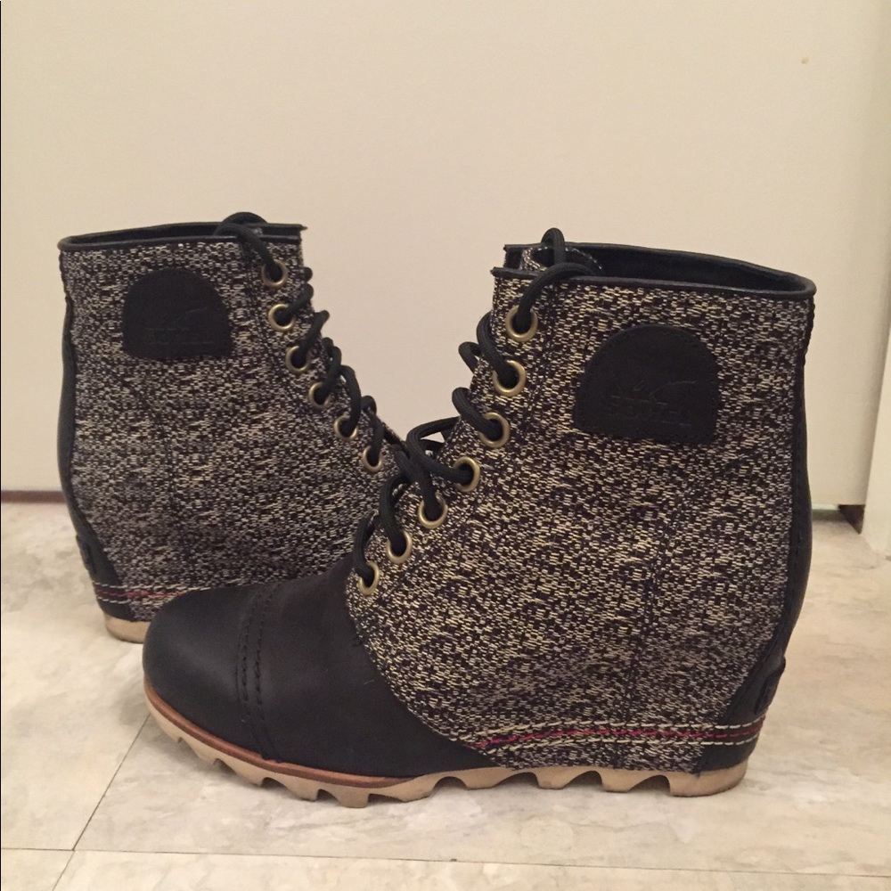 SOREL Joan of Arc Wedges - RARE Gray&Black!